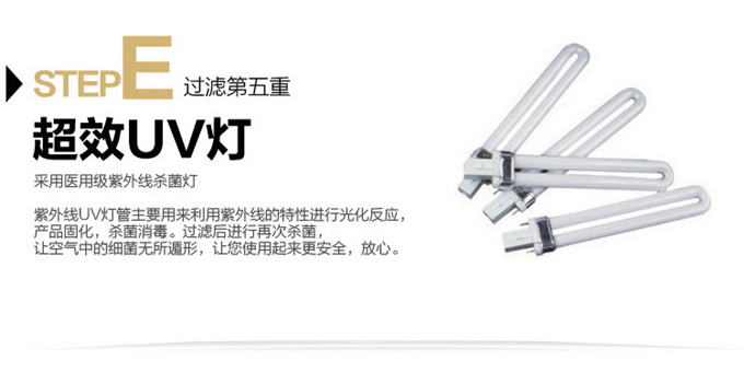 UV空氣凈化器中采用醫(yī)療級(jí)別的uv燈