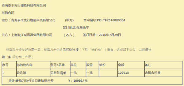 *標法蘭橡膠接頭青海泰豐先行科技園新能源項目【采購說明】