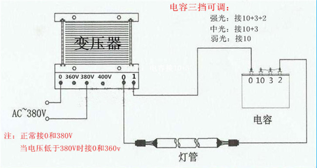 uv變壓器標準接線圖